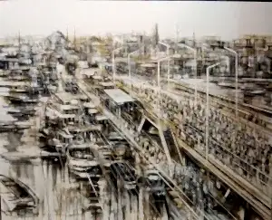 AYHAN ÇETİN tarafından 2024 yılında 120x150 cm ölçülerinde Tuval üzeri akrilik boya tekniği ile yapılmıştır.