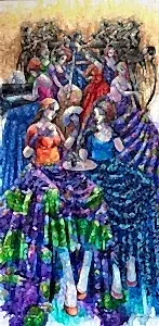 DERYA YILDIZ tarafından 2023 yılında 130x65 cm ölçülerinde Tuval üzeri yağlı boya tekniği ile yapılmıştır.