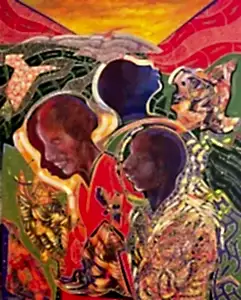 NECMETTİN ÖZLÜ tarafından 2023 yılında 100x80 cm ölçülerinde Tuval üzeri akrilik boya tekniği ile yapılmıştır.