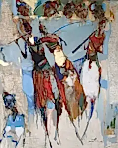 NURETTİN AKKAYA tarafından 2024 yılında 80x60 cm ölçülerinde Tuval üzeri yağlı boya tekniği ile yapılmıştır.