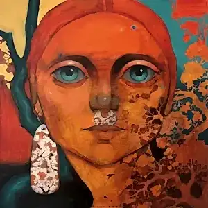 SEMA ÖCAL tarafından 2024 yılında 60x60 cm ölçülerinde Tuval üzeri yağlı boya tekniği ile yapılmıştır.