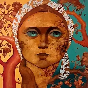 SEMA ÖCAL tarafından 2024 yılında 60x60 cm ölçülerinde Tuval üzeri yağlı boya tekniği ile yapılmıştır.