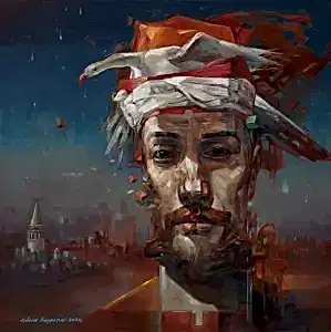 ADEM BAŞPINAR tarafından 2024 yılında 60x60 cm ölçülerinde Tuval üzeri yağlı boya tekniği ile yapılmıştır.