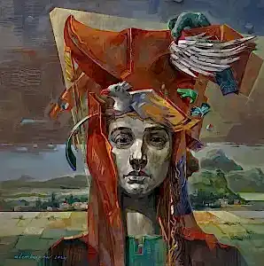 ADEM BAŞPINAR tarafından 2024 yılında 60x60 cm ölçülerinde Tuval üzeri yağlı boya tekniği ile yapılmıştır.