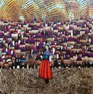 BİNNUR YÜCEBAŞ RUOCCO tarafından 2024 yılında 60x60 cm ölçülerinde Tuval üzeri yağlı boya tekniği ile yapılmıştır.