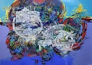 ENGİN KORKMAZ tarafından 2016 yılında 180x240 cm ölçülerinde Tuval üzeri akrilik boya tekniği ile yapılmıştır.