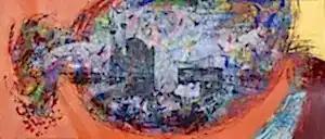 ENGİN KORKMAZ tarafından 2017 yılında 90x210 cm ölçülerinde Tuval üzeri akrilik boya tekniği ile yapılmıştır.