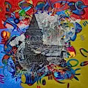 ENGİN KORKMAZ tarafından 2018 yılında 60x60 cm ölçülerinde Tuval üzeri akrilik boya tekniği ile yapılmıştır.