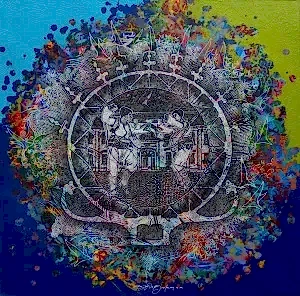 ENGİN KORKMAZ tarafından 2018 yılında 60x60 cm ölçülerinde Tuval üzeri akrilik boya tekniği ile yapılmıştır.