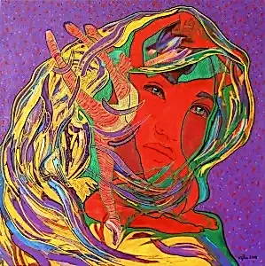 NECMETTİN ÖZLÜ tarafından 60x60 cm ölçülerinde Tuval üzeri akrilik boya tekniği ile yapılmıştır.