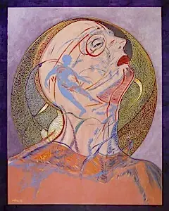 NECMETTİN ÖZLÜ tarafından 2018 yılında 150x120 cm ölçülerinde Tuval üzeri akrilik boya tekniği ile yapılmıştır.