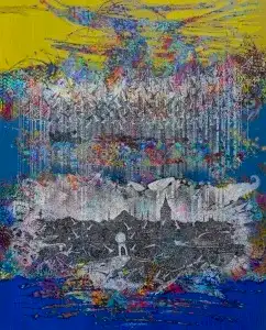 ENGİN KORKMAZ tarafından 2018 yılında 150x120 cm ölçülerinde Tuval üzeri akrilik boya tekniği ile yapılmıştır.