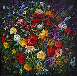 AHMET YEŞİL tarafından 2019 yılında 60x60 cm ölçülerinde Tuval üzeri yağlı boya tekniği ile yapılmıştır.