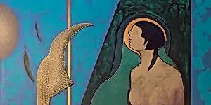 NECMETTİN ÖZLÜ tarafından 70x140 cm ölçülerinde Tuval üzeri akrilik boya tekniği ile yapılmıştır.