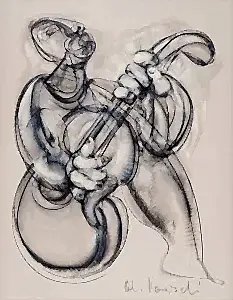 ALİ HERİSCHİ tarafından 2019 yılında 150x120 cm ölçülerinde Kağıt üzeri karışık teknik tekniği ile yapılmıştır.