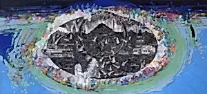 ENGİN KORKMAZ tarafından 2019 yılında 80x180 cm ölçülerinde Tuval üzeri akrilik boya tekniği ile yapılmıştır.