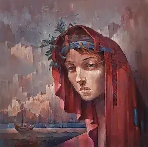 ADEM BAŞPINAR tarafından 2020 yılında 60x60 cm ölçülerinde Tuval üzeri akrilik boya tekniği ile yapılmıştır.