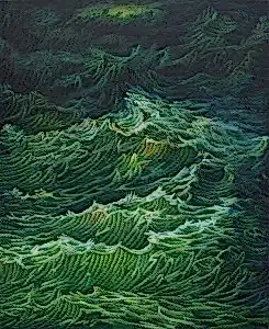 AHMET YEŞİL tarafından 2019 yılında 110x90 cm ölçülerinde Tuval üzeri yağlı boya tekniği ile yapılmıştır.