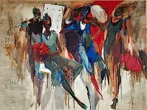 NURETTİN AKKAYA tarafından 2019 yılında 180x240 cm ölçülerinde Tuval üzeri yağlı boya tekniği ile yapılmıştır.