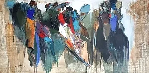 NURETTİN AKKAYA tarafından 2020 yılında 70x140 cm ölçülerinde Tuval üzeri yağlı boya tekniği ile yapılmıştır.