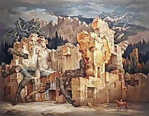 ADEM BAŞPINAR tarafından 2020 yılında 120x150 cm ölçülerinde Tuval üzeri yağlı boya tekniği ile yapılmıştır.