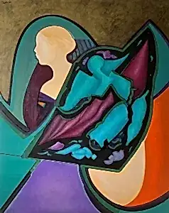 NECMETTİN ÖZLÜ tarafından 2020 yılında 150x120 cm ölçülerinde Tuval üzeri akrilik boya tekniği ile yapılmıştır.