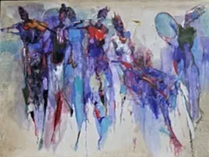 NURETTİN AKKAYA tarafından 2021 yılında 180x240 cm ölçülerinde Tuval üzeri yağlı boya tekniği ile yapılmıştır.