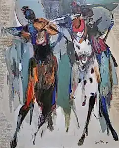 NURETTİN AKKAYA tarafından 2021 yılında 150x120 cm ölçülerinde Tuval üzeri yağlı boya tekniği ile yapılmıştır.