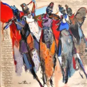 NURETTİN AKKAYA tarafından 2021 yılında 60x60 cm ölçülerinde Tuval üzeri yağlı boya tekniği ile yapılmıştır.