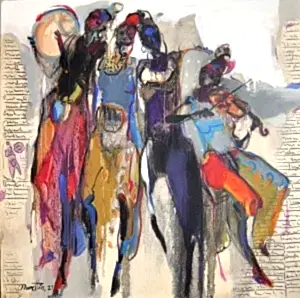 NURETTİN AKKAYA tarafından 2021 yılında 60x60 cm ölçülerinde Tuval üzeri yağlı boya tekniği ile yapılmıştır.