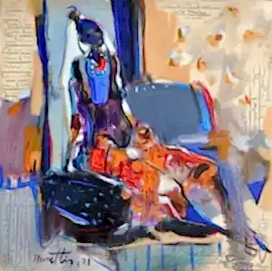 NURETTİN AKKAYA tarafından 2021 yılında 60x60 cm ölçülerinde Tuval üzeri yağlı boya tekniği ile yapılmıştır.