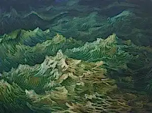 AHMET YEŞİL tarafından 90x120 cm ölçülerinde Tuval üzeri yağlı boya tekniği ile yapılmıştır.