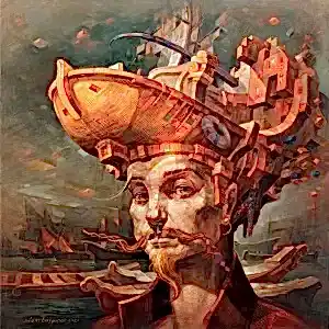 ADEM BAŞPINAR tarafından 2022 yılında 60x60 cm ölçülerinde Tuval üzeri akrilik boya tekniği ile yapılmıştır.