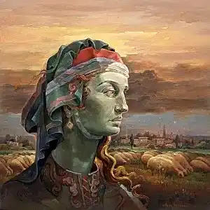 ADEM BAŞPINAR tarafından 2022 yılında 60x60 cm ölçülerinde Tuval üzeri akrilik boya tekniği ile yapılmıştır.