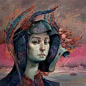 ADEM BAŞPINAR tarafından 2022 yılında 60x60 cm ölçülerinde Tuval üzeri akrilik boya tekniği ile yapılmıştır.