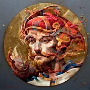 ADEM BAŞPINAR tarafından 2022 yılında 60x60 cm ölçülerinde Tuval üzeri akrilik boya tekniği ile yapılmıştır.