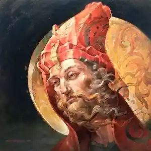 ADEM BAŞPINAR tarafından 2022 yılında 60x60 cm ölçülerinde Tuval üzeri akrilik boya tekniği ile yapılmıştır.