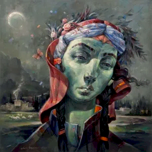 ADEM BAŞPINAR tarafından 2022 yılında 60x60 cm ölçülerinde Tuval üzeri akrilik boya tekniği ile yapılmıştır.