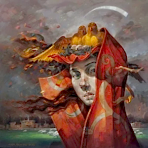 ADEM BAŞPINAR tarafından 2022 yılında 60x60 cm ölçülerinde Tuval üzeri akrilik boya tekniği ile yapılmıştır.