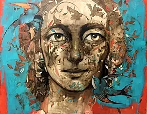 SEMA ÖCAL tarafından 2022 yılında 73x92 cm ölçülerinde Tuval üzeri yağlı boya tekniği ile yapılmıştır.