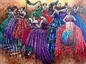 DERYA YILDIZ tarafından 2022 yılında 150x200 cm ölçülerinde Tuval üzeri yağlı boya tekniği ile yapılmıştır.