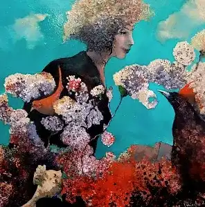 EROL PELİOĞLU tarafından 2022 yılında 60x60 cm ölçülerinde Tuval üzeri yağlı boya tekniği ile yapılmıştır.