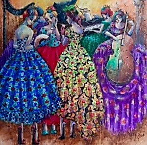 DERYA YILDIZ tarafından 2022 yılında 60x60 cm ölçülerinde Tuval üzeri yağlı boya tekniği ile yapılmıştır.