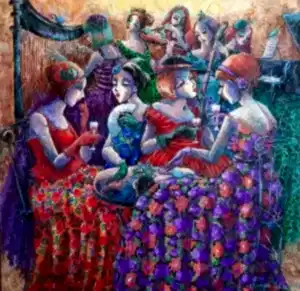 DERYA YILDIZ tarafından 2022 yılında 60x60 cm ölçülerinde Tuval üzeri yağlı boya tekniği ile yapılmıştır.