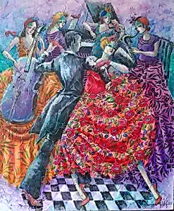 DERYA YILDIZ tarafından 2022 yılında 60x50 cm ölçülerinde Tuval üzeri yağlı boya tekniği ile yapılmıştır.