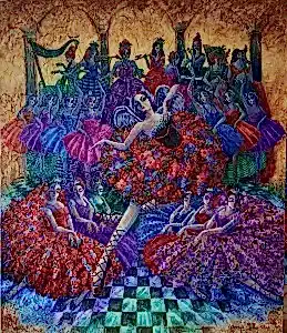 DERYA YILDIZ tarafından 2022 yılında 120x100 cm ölçülerinde Tuval üzeri yağlı boya tekniği ile yapılmıştır.