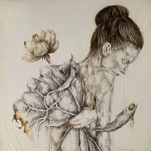 ILGIN ERDEM tarafından 2022 yılında 60x60 cm ölçülerinde Tuval üzeri yağlı boya tekniği ile yapılmıştır.