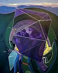 NECMETTİN ÖZLÜ tarafından 2021 yılında 150x120 cm ölçülerinde Tuval üzeri akrilik boya tekniği ile yapılmıştır.