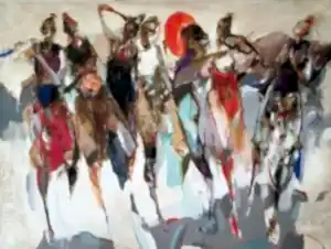 NURETTİN AKKAYA tarafından 2022 yılında 180x240 cm ölçülerinde Tuval üzeri yağlı boya tekniği ile yapılmıştır.