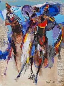 NURETTİN AKKAYA tarafından 2022 yılında 80x60 cm ölçülerinde Tuval üzeri yağlı boya tekniği ile yapılmıştır.